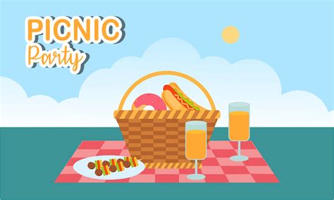 Picnic party celebration scene illustration 31736811 Vector Art at Vecteezy