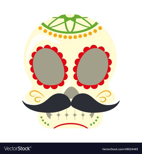 Dia de los muertos skull Royalty Free Vector Image