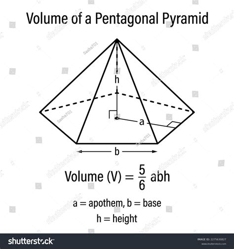 Volume Pentagonal Pyramid Vector Illustration Stock Vector (Royalty ...