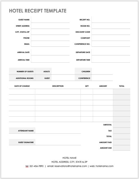 Free Microsoft Word Receipt Templates | Smartsheet