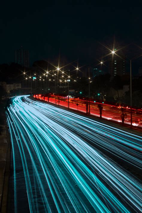 White street lamps, Road, Night, Light HD wallpaper | Wallpaper Flare