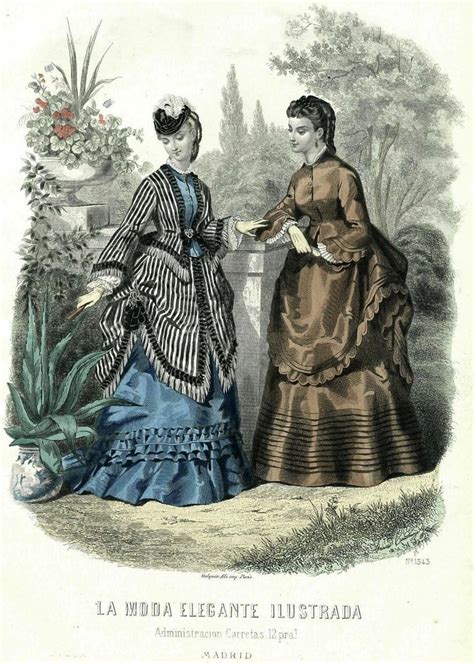 La Moda Elegante Ilustrada 1871 Victorian Fashion Fashion Plates