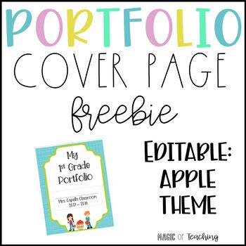 Freebie Portfolio Cover Page Editable By Jessica Capell Magic Of