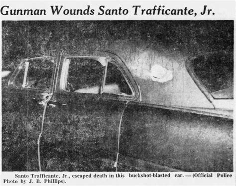 Tampa Mafia leader Santo Trafficante, Jr. survives an assassination ...