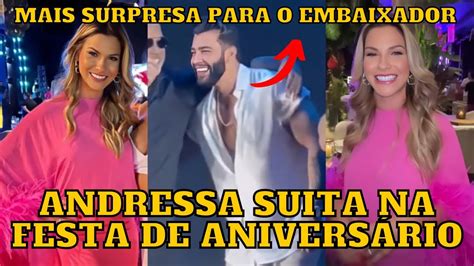 Andressa Suita Aparece Pela Primeira Vez Na Festa De Anivers Rio Do