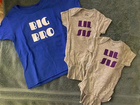 Sibling Shirt Set Big Bro Lil Bro Big Sis Lil Sis Etsy Sibling Shirts Matching Shirts Big Sis