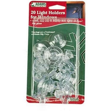 Adams Christmas 20 Light Holders For Windows Christmas Fairy Light