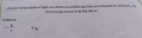 cuanto tiempo tarda en llegar a su destino un autobús que lleva una
