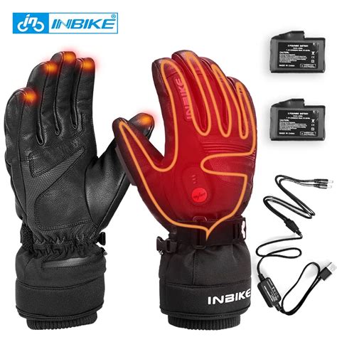 Inbike Guantes T Rmicos De Cuero Recargables Por Usb Para Motocicleta