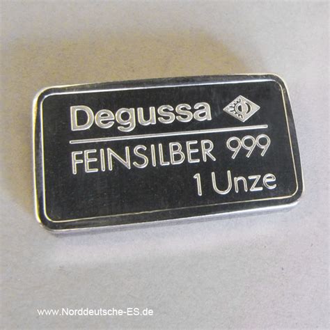 Silberbarren Oz Feinsilber Degussa Nes Edelmetallshop