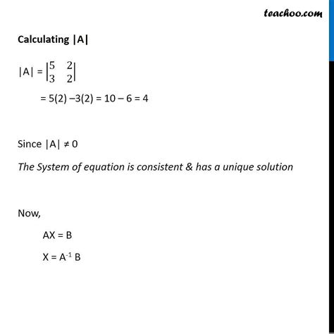 Ex Solve Using Matrix Method X Y X Y Ex