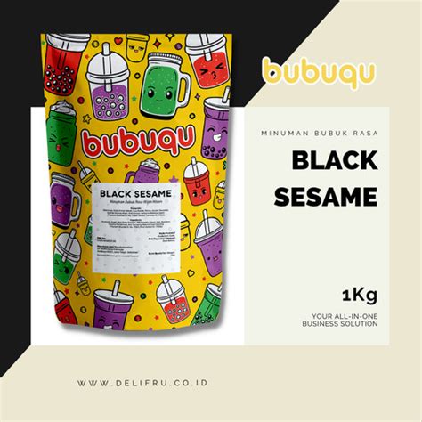 Jual Bubuqu Powder Drink Black Sesame Bubuk Minuman Wijen Hitam Kg