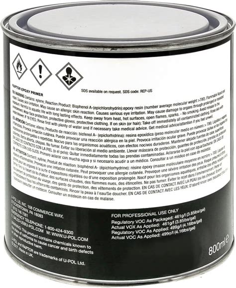 RAPTOR 4 1 Anti Corrosive Epoxy Primer Kit UP4831 Gray 1L EBay