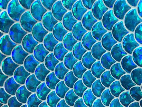 Way Stretch Mermaid Fish Scales Spandex Foil Fabric Sold By Etsy