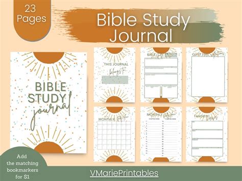 Bible Study Journal Printable Bible Journal Christian - Etsy