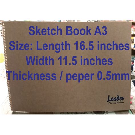 sketch book  size length    wide    sheets