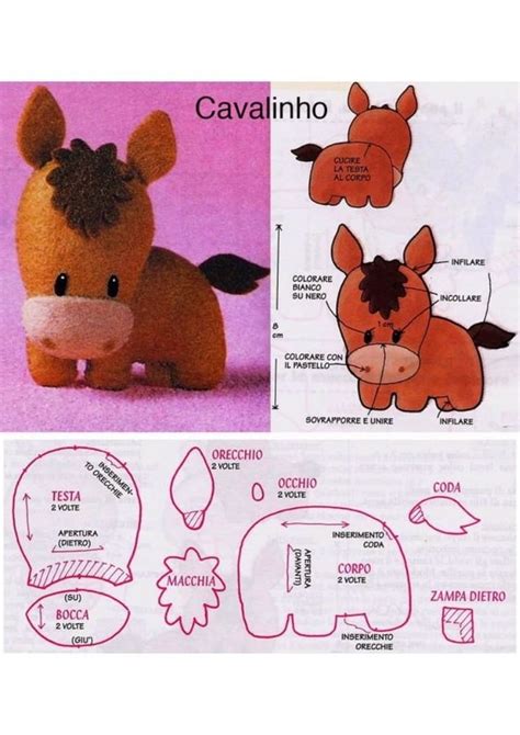 Molde De Cavalo Em Feltro Para Imprimir Dicas Para Artesanato E Modelos