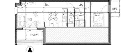 Plan Appartement T2 De 41 34 M² Neuf Résidence « Les Jardins De