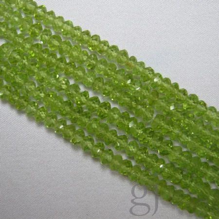 Peridot Faceted Rondelle Bead Strands At Best Price In Jaipur