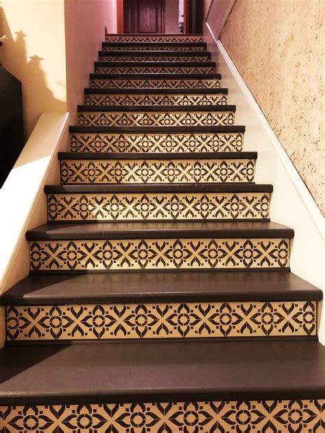 Garden Escape Tile Stencil Stair Riser Stencils Backsplash Stencil