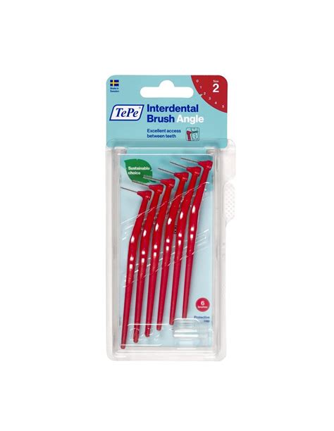 Tepe Angle Interdental Brushes 2 Red 05 Mm 6 Pcs