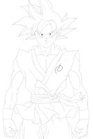 Super Saiyan Goku Black Lineart By Everlastingdarkness On Deviantart