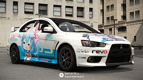 Mitsubishi Lancer Evo X Itasha Livery GTA5 Mods