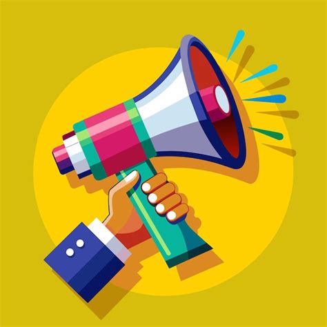 Premium Vector Hand Holding Megaphone Vector Illustration