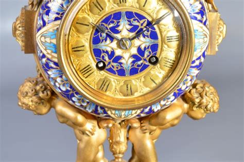 Pendule En Bronze Dor Et Mail Cloisonn Epoque Xix Si Cle