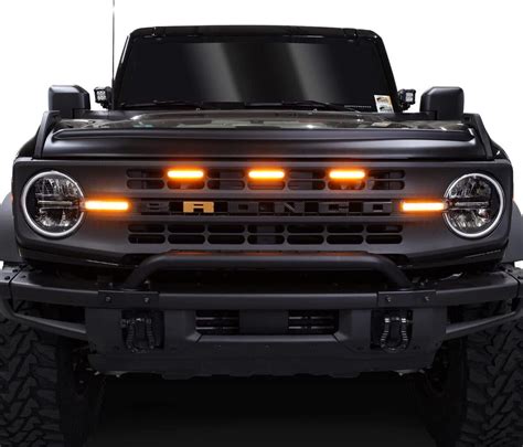 Iag I Line Amber Grill Led Light Kit With Plug And Play Harness Fits Ford Bronco