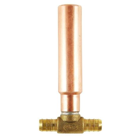 SharkBite 1 2 In PEX Barb Brass Water Hammer Arrestor Tee Fitting