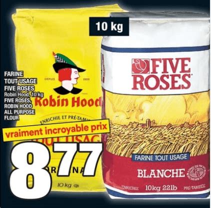 Farine Tout Usage Five Roses 10 kg du 22 au 28 août 2019