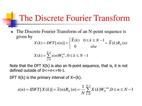 Ppt Chapter The Discrete Fourier Transform Powerpoint Presentation