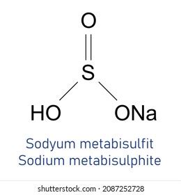 Sodium Metabisulfite Molecule Structure Stock Vector Royalty Free