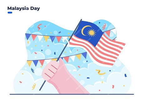 Premium Vector | 16th september happy malaysia day flat illustration