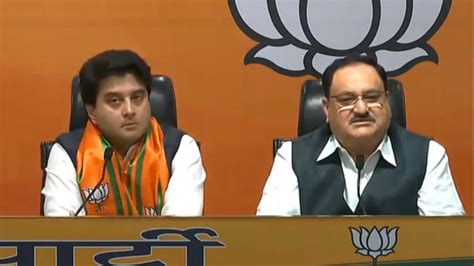 Jyotiraditya Scindia Jyotiraditya Scindia Joins Bjp In Presence Of J