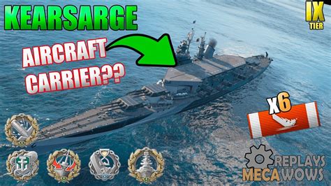 Rare Battleship Kearsarge 6 Awesome Kills World Of Warships Youtube