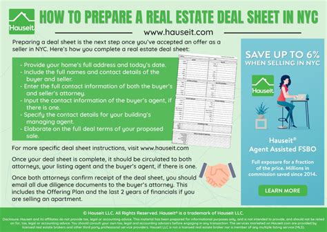 How To Prepare A Real Estate Deal Sheet In Nyc Hauseit®