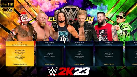 Wwe 2k23 Rey Mysterio Vs Brock Vs Aj Styles Vs Edge Elimination Chamber Championship Match