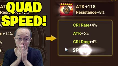 I FINALLY REAPP ED A QUAD ROLL SPEED SWIFT RUNE Summoners War YouTube