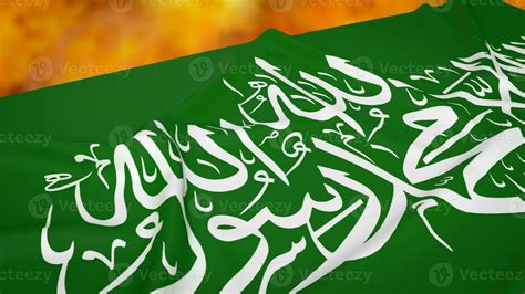 The Hamas flag on fire background 3d rendering 32174344 Stock Photo at ...