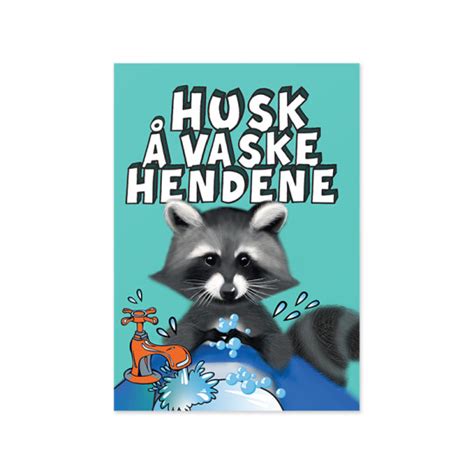 Plakat Husk å vaske hendene Profil Grafisk AS