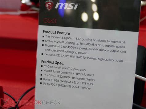 Msi Gs Gs Und Gs Gaming Notebooks Im Berblick Notebookcheck