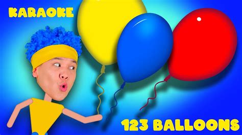 123 Balloons Karaoke D Billions Kids Songs Youtube