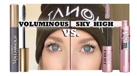 Maybelline Sky High Mascara Vs Loreal Voluminous Youtube