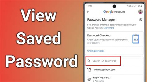 How To View Saved Passwords On Your Mobile Youtube