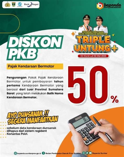 Ada Diskon Persen Di Pemutihan Pajak Khusus Sumbar Simak