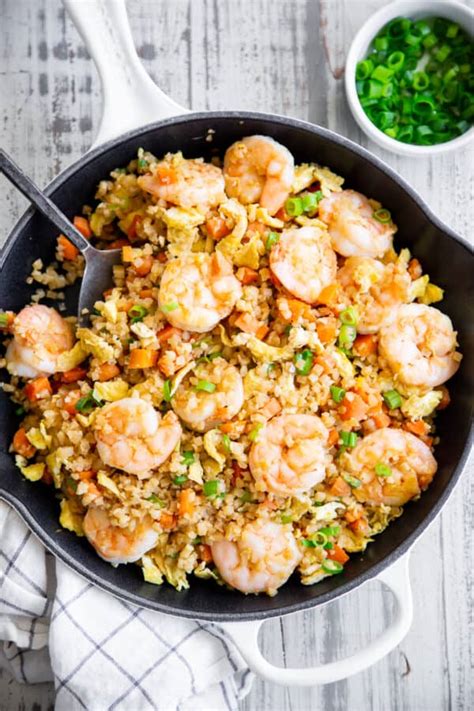 Shrimp Fried Cauliflower Rice {paleo Whole30 Keto}