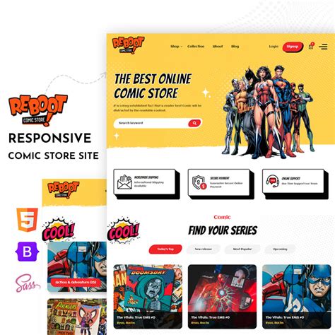 Reboot - Comic Store HTML5 Website Template - TemplateMonster