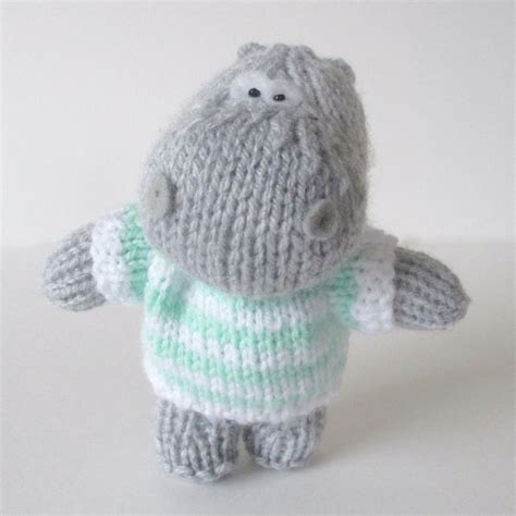 Pierre The Hippo Toy Knitting Pattern Etsy